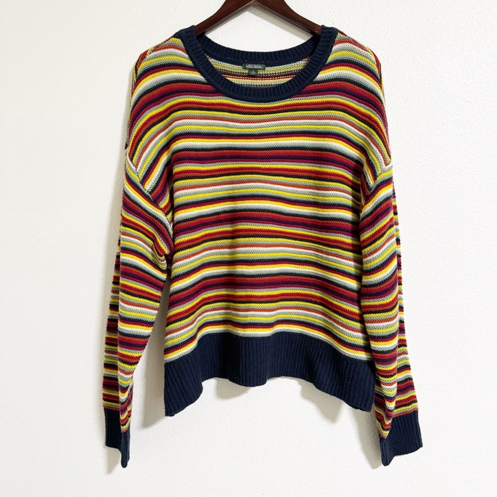 Wild Fable Retro Rainbow Stripe Sweater